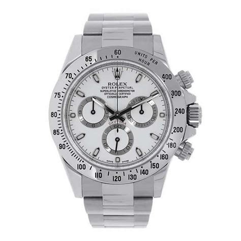 rolex daytona stainless white face|rolex daytona 116520 40 mm.